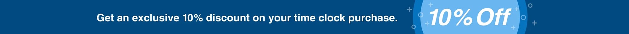 Get 10% on your time clock purchase