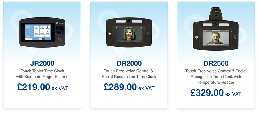 Biometric Fingerprint, Voice Control, and Facial Recognition Time Clocks Biometric Fingerprint, Voice Control, and Facial Recognition Time Clocks