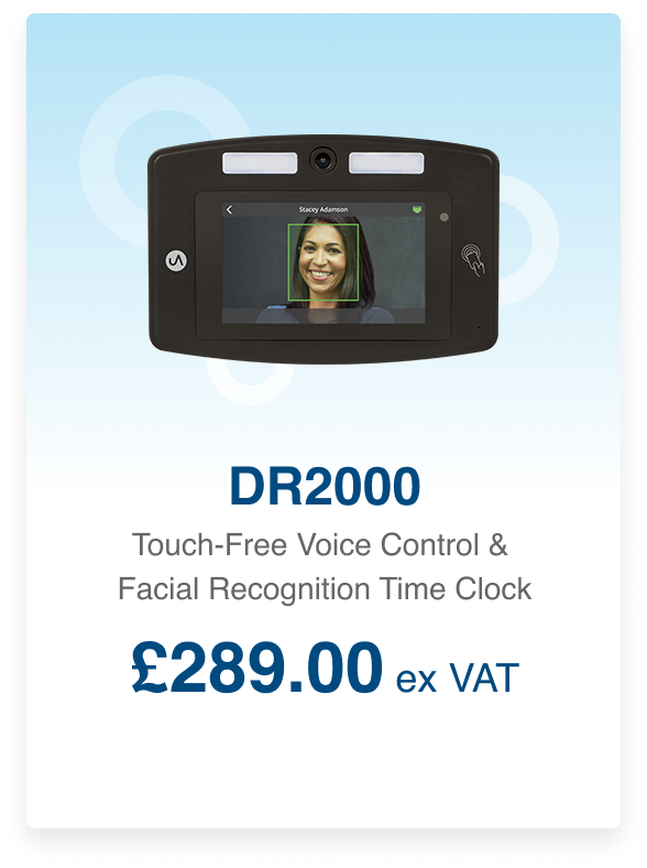 dr2000 touch-free voice control & facial recognition time clock dr2000 touch-free voice control & facial recognition time clock
